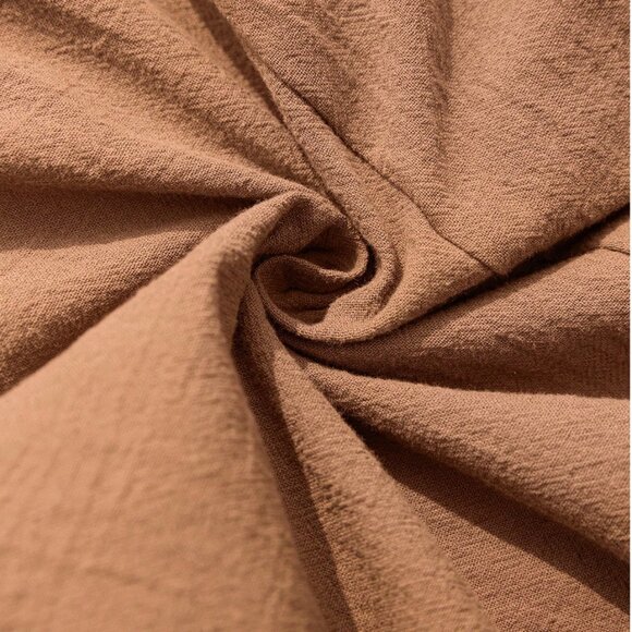 Boho Loose Fit Tie Back Romper Brown - Picture 5 of 8